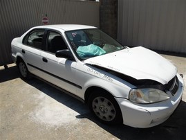 2000 HONDA CIVIC 4DR LX WHITE 1.6 AT A19001